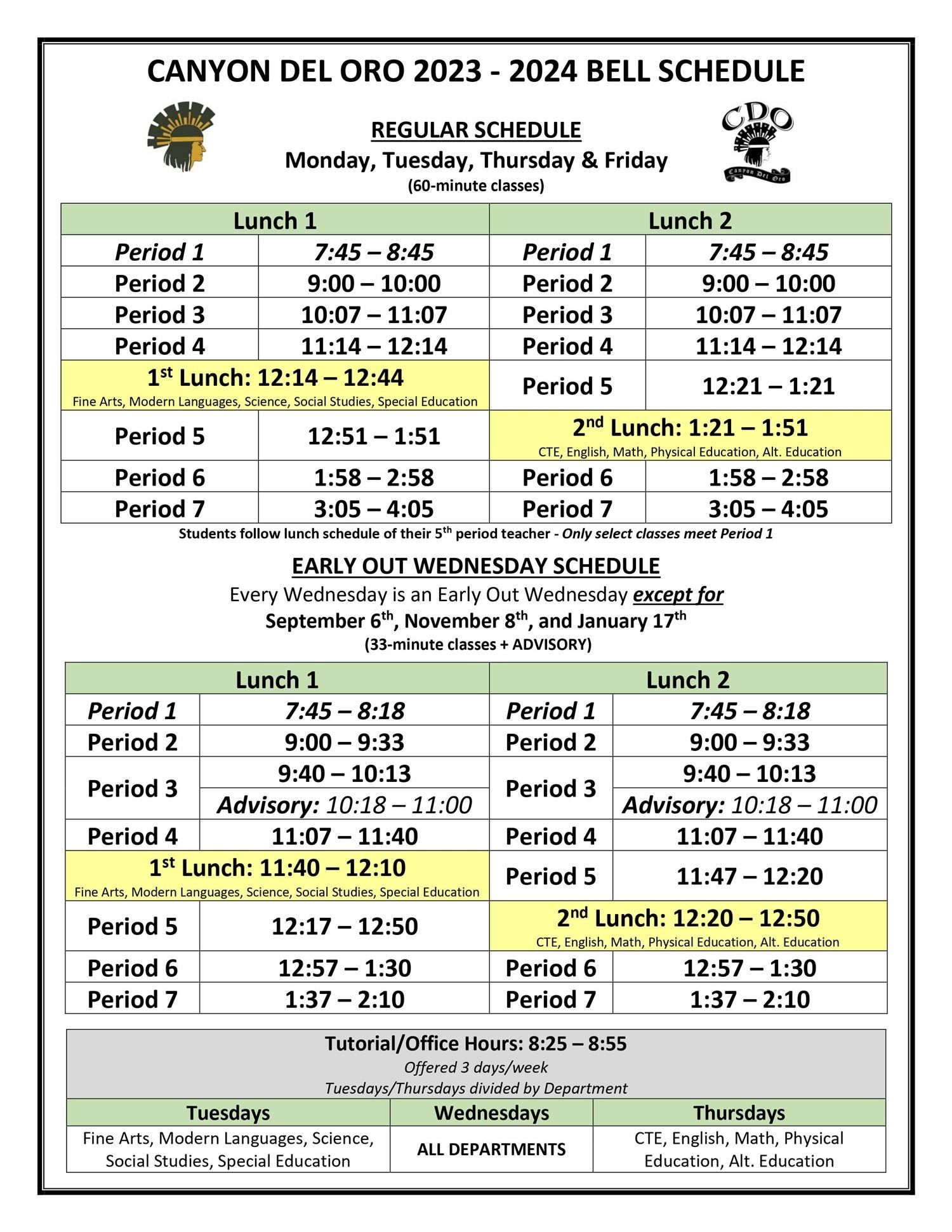 Bell Schedule Overview